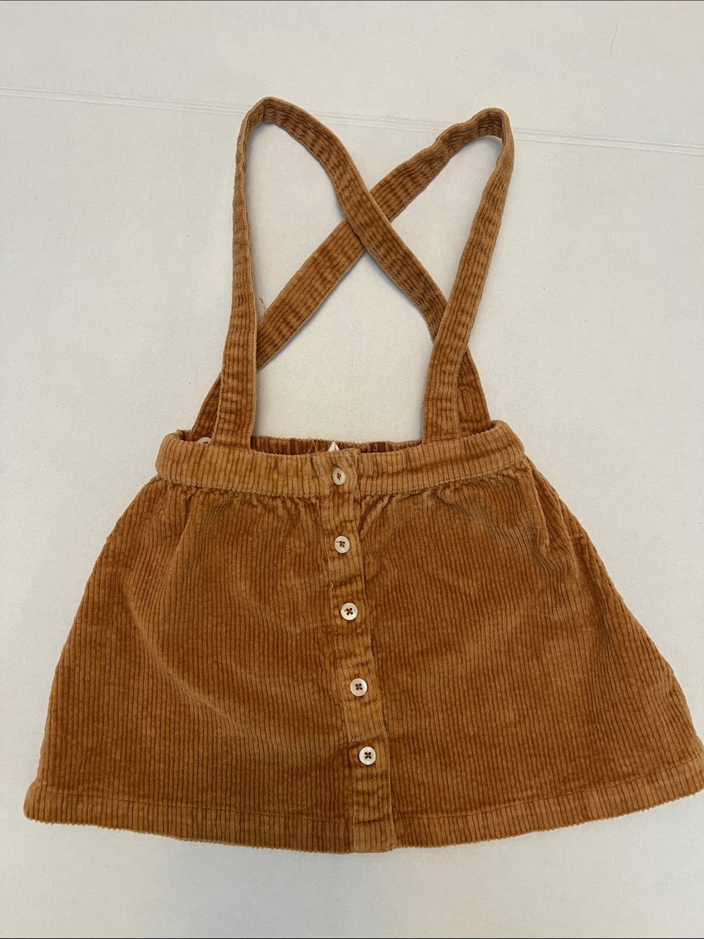 Kate Quinn Corduroy Suspender Skirt brown size 4T